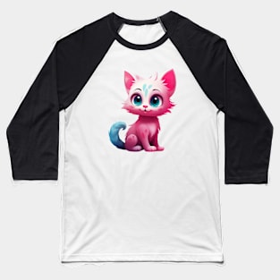 Cute Cat Baseball T-Shirt